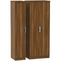 Camden 3 Door Tall Triple Wardrobe - Noche Walnut