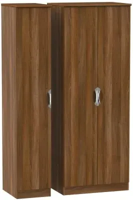 Camden 3 Door Tall Triple Wardrobe - Noche Walnut