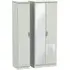 Camden 3 Door Tall Triple Wardrobe with Mirror - Cashmere