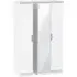 Camden 3 Door Tall Triple Wardrobe with Mirror - White