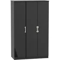Camden 3 Door Triple Wardrobe - Black