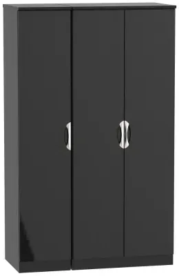 Camden 3 Door Triple Wardrobe - Black image