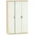 Camden 3-Door Triple Wardrobe - Cashmere, Oak Effect