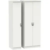 Camden 3 Door Triple Wardrobe - Light Grey