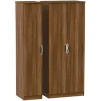 Camden 3 Door Triple Wardrobe - Noche Walnut