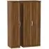 Camden 3 Door Triple Wardrobe - Noche Walnut