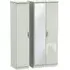 Camden 3 Door Triple Wardrobe with Mirror - Cashmere