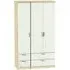 Camden 3 Door Wardrobe with Drawers - Cashmere, Oak