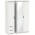 Camden 3-Door Wardrobe with Mirror and Drawers - Light Grey