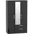 Camden 3 Door Wardrobe with Mirror - Black