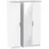 Camden 3-Door Wardrobe with Mirror - White