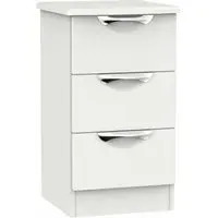 Camden 3 Drawer Bedside Cabinet - Light Grey
