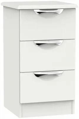 Camden 3 Drawer Bedside Cabinet - Light Grey image