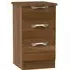 Camden 3 Drawer Bedside Cabinet - Noche Walnut