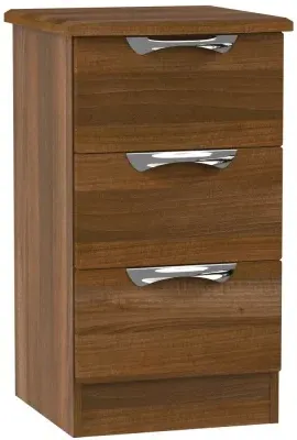Camden 3 Drawer Bedside Cabinet - Noche Walnut image