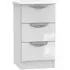Camden 3 Drawer Bedside Cabinet - White