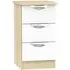 Camden 3 Drawer Bedside Cabinet - White, Oak