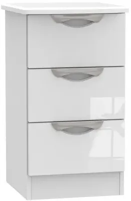 Camden 3 Drawer Bedside Cabinet - White image