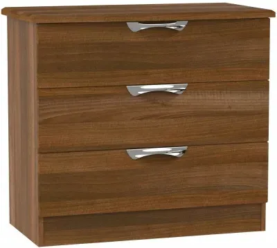 Camden 3 Drawer Chest - Walnut