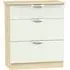 Camden 3 Drawer Deep Chest - Cashmere, Oak Effect