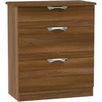 Camden 3 Drawer Deep Chest - Walnut