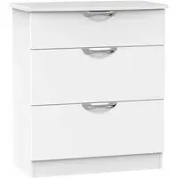 Camden 3 Drawer Deep Chest - White