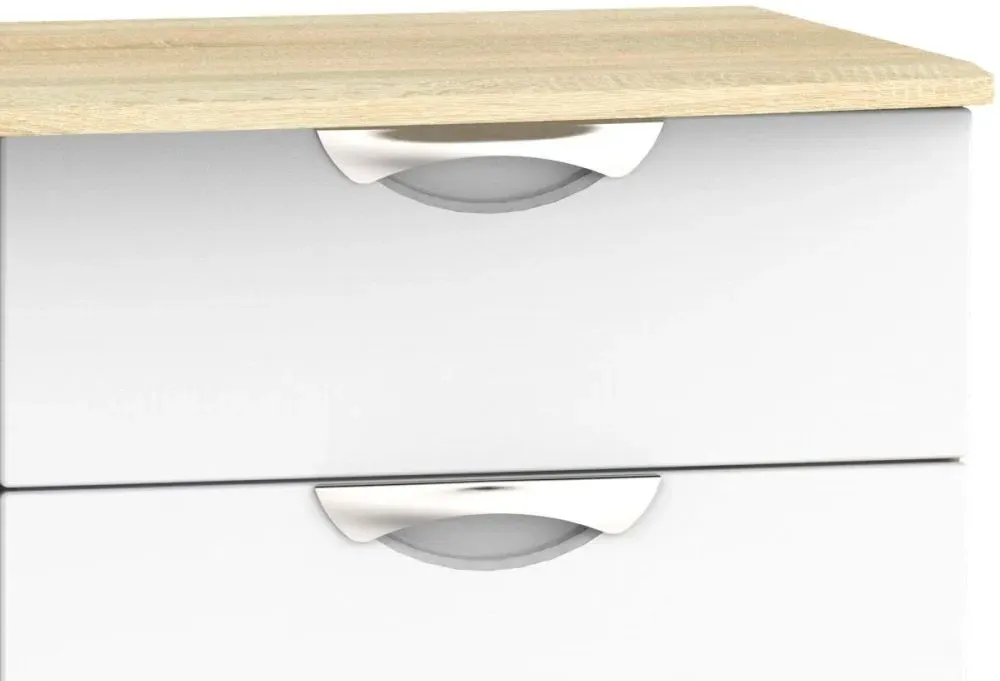 Camden 3 Drawer Deep Chest - White Gloss