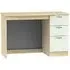 Camden 3 Drawer Desk - Cashmere, Oak Effect