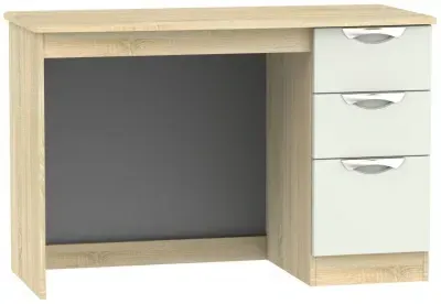 Camden 3 Drawer Desk - Cashmere, Oak Effect