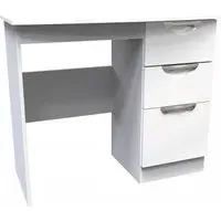 Camden 3 Drawer Single Dressing Table - High Gloss White