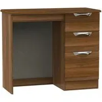 Camden 3 Drawer Single Dressing Table - Noche Walnut