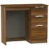 Camden 3 Drawer Single Dressing Table - Noche Walnut