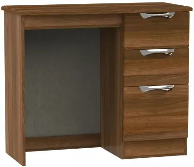 Camden 3 Drawer Single Dressing Table - Noche Walnut