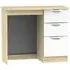 Camden 3 Drawer Single Dressing Table - White Gloss