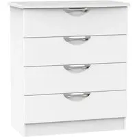 Camden 4 Drawer Chest - White Matt