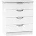 Camden 4 Drawer Chest - White Matt