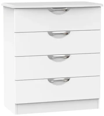 Camden 4 Drawer Chest - White Matt
