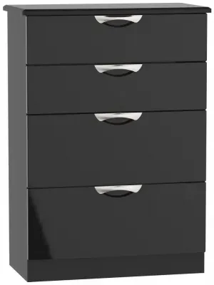 Camden 4 Drawer Deep Chest - Black image