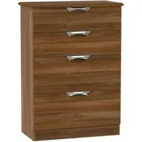 Camden 4 Drawer Deep Chest - Walnut