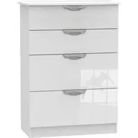 Camden 4 Drawer Deep Chest - White