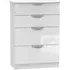 Camden 4 Drawer Deep Chest - White