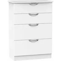 Camden 4 Drawer Deep Chest - White Matt