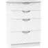 Camden 4 Drawer Deep Chest - White Matt