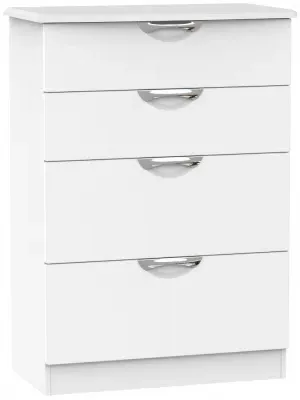 Camden 4 Drawer Deep Chest - White Matt image