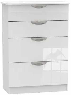 Camden 4 Drawer Deep Chest - White image