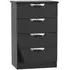 Camden 4 Drawer Midi Chest - Black Gloss