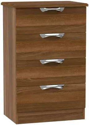 Camden 4 Drawer Midi Chest - Walnut