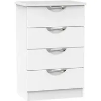 Camden 4 Drawer Midi Chest - White