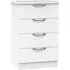 Camden 4 Drawer Midi Chest - White