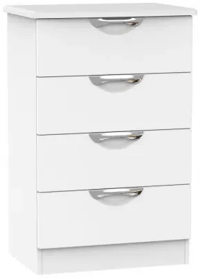 Camden 4 Drawer Midi Chest - White